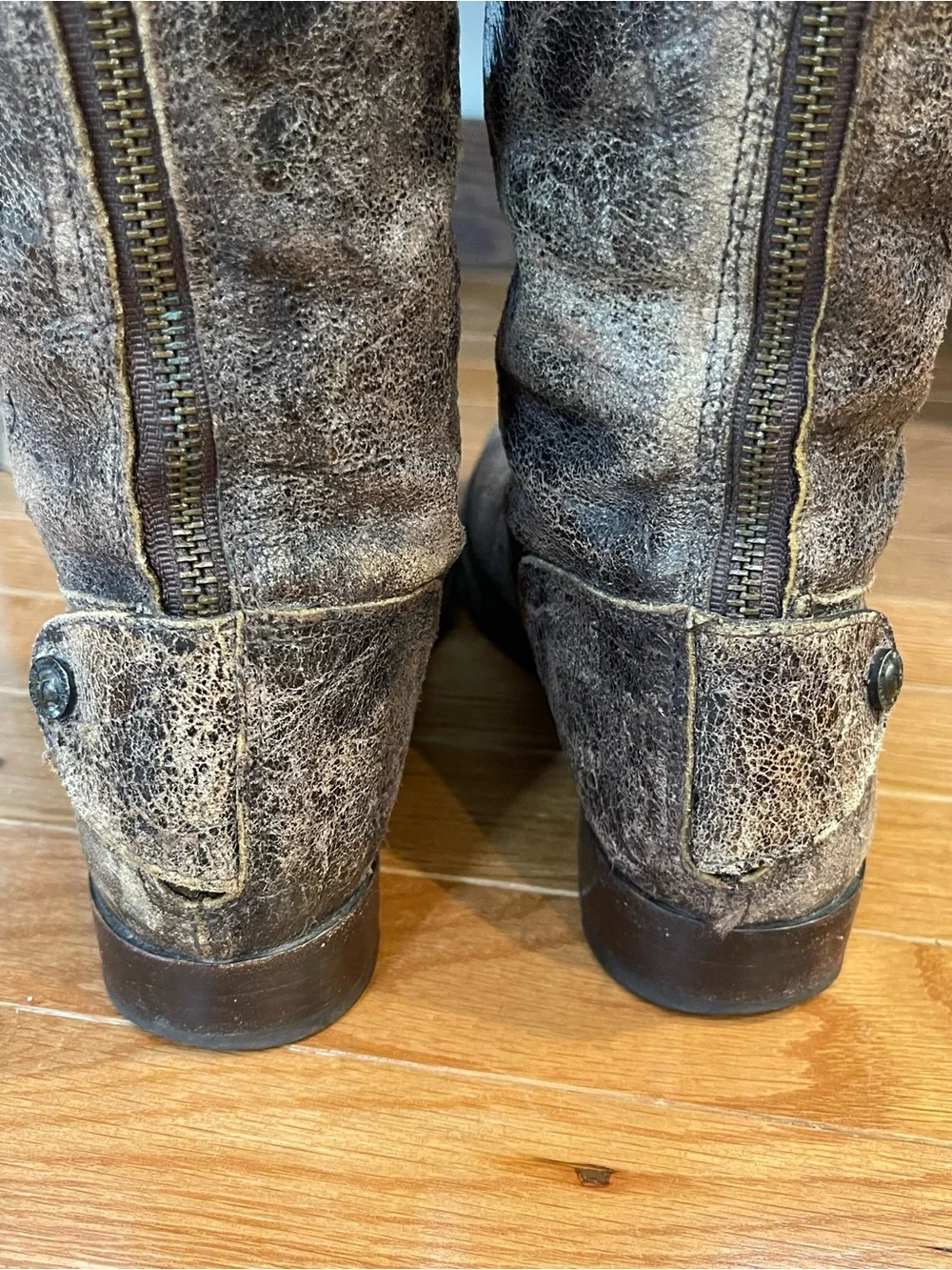 Frye distressed leather